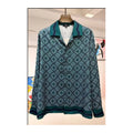 Blessed Emerald mosaic resort shirt green