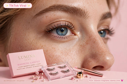 Magnetic Eyelashes Kit - 5 Pairs with Magnetic Eyeliner & Tweezer - Reusable